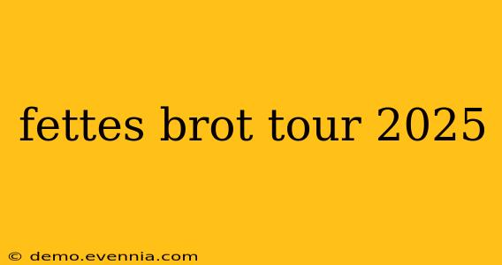 fettes brot tour 2025