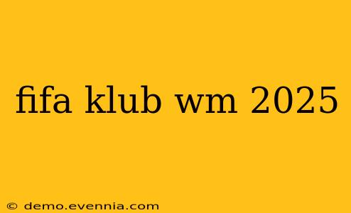 fifa klub wm 2025