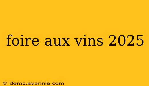 foire aux vins 2025