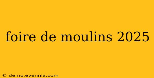 foire de moulins 2025