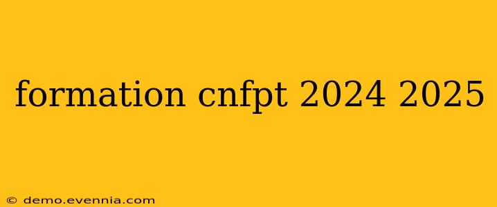 formation cnfpt 2024 2025