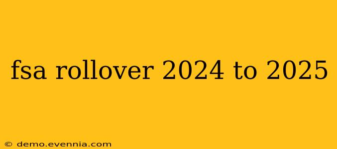 fsa rollover 2024 to 2025