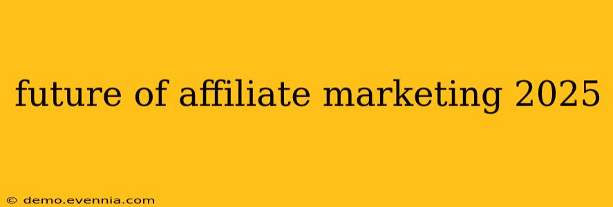 future of affiliate marketing 2025