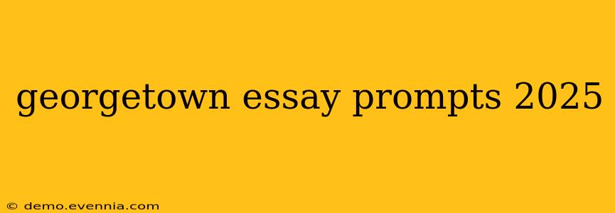 georgetown essay prompts 2025