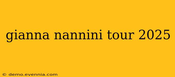 gianna nannini tour 2025