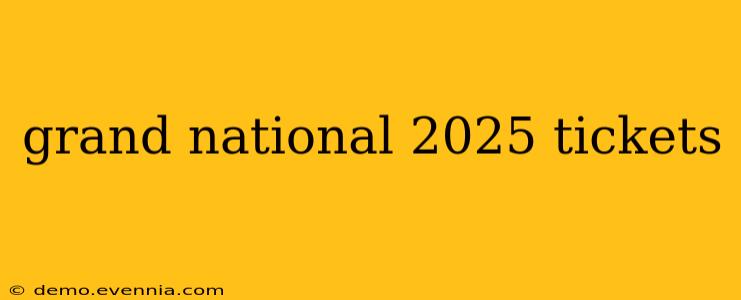 grand national 2025 tickets