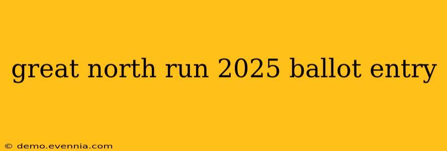 great north run 2025 ballot entry