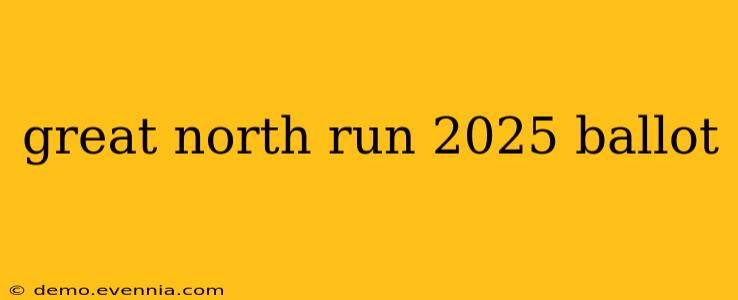 great north run 2025 ballot