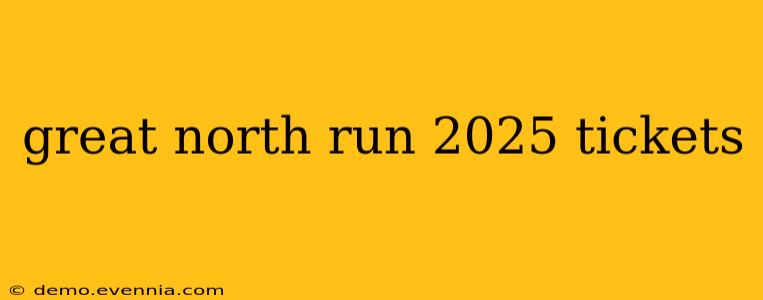 great north run 2025 tickets