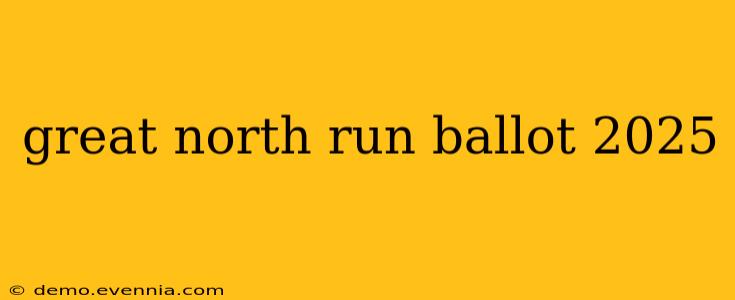 great north run ballot 2025