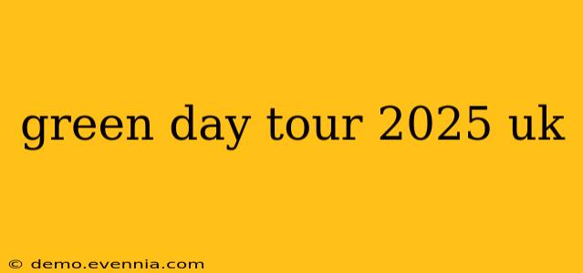 green day tour 2025 uk