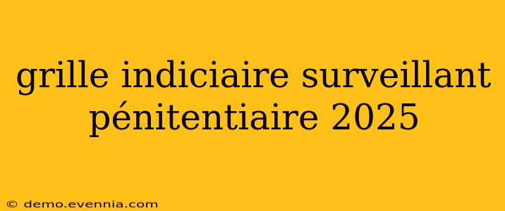 grille indiciaire surveillant pénitentiaire 2025