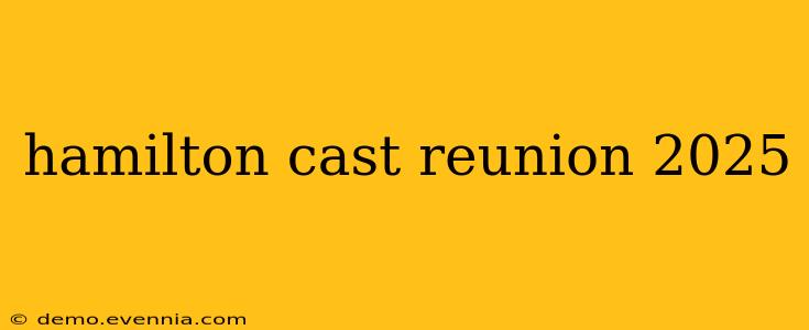 hamilton cast reunion 2025