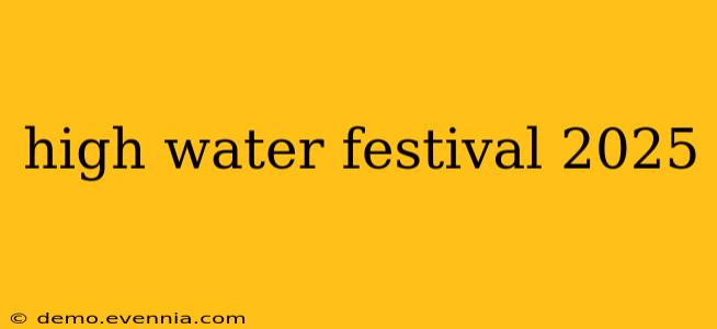 high water festival 2025