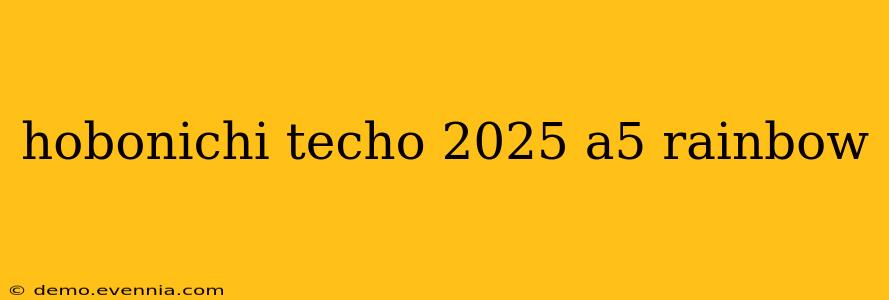 hobonichi techo 2025 a5 rainbow