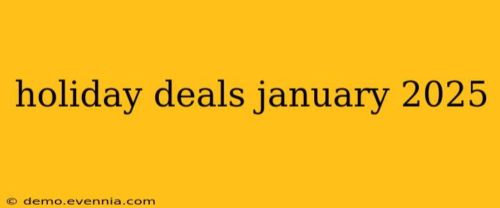 holiday deals january 2025