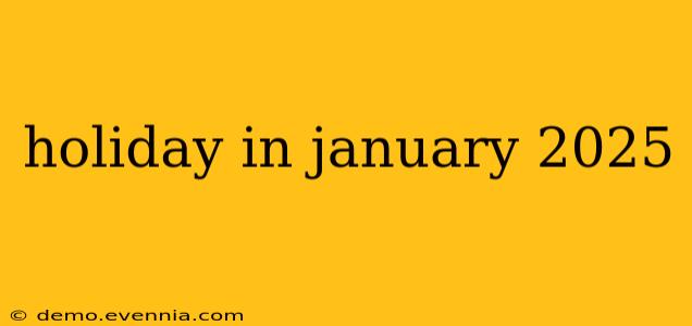 holiday in january 2025