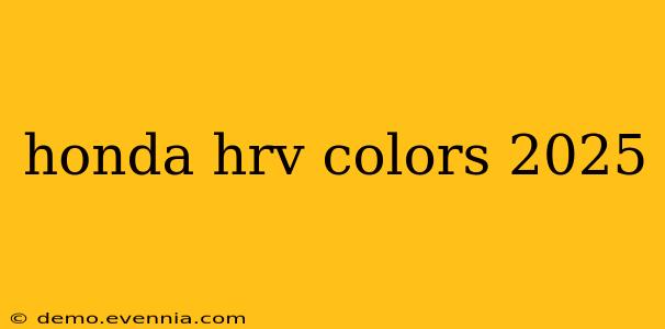 honda hrv colors 2025