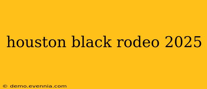 houston black rodeo 2025