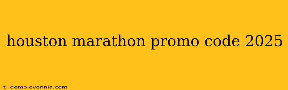 houston marathon promo code 2025