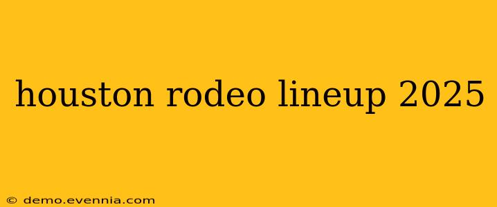 houston rodeo lineup 2025