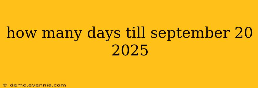 how many days till september 20 2025