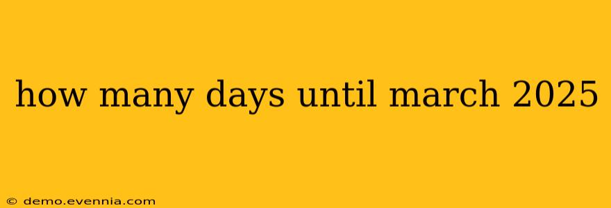 how many days until march 2025