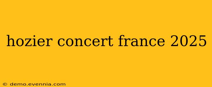 hozier concert france 2025