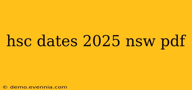 hsc dates 2025 nsw pdf