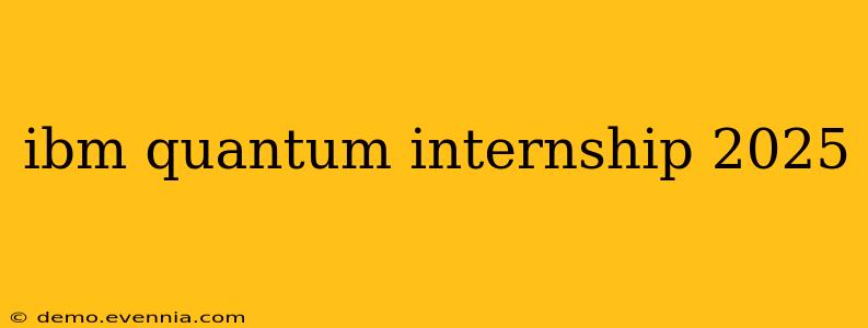 ibm quantum internship 2025