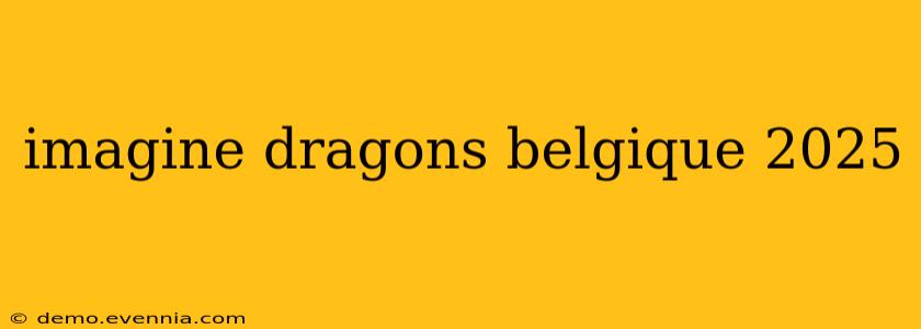 imagine dragons belgique 2025