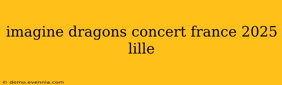 imagine dragons concert france 2025 lille