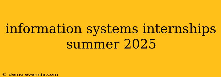 information systems internships summer 2025