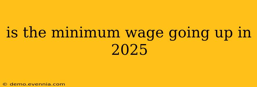 is the minimum wage going up in 2025