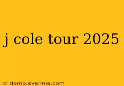 j cole tour 2025