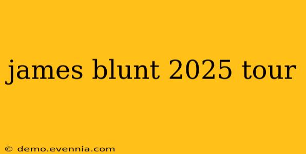 james blunt 2025 tour