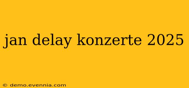 jan delay konzerte 2025