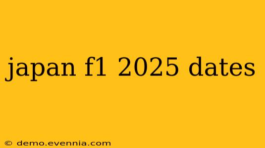 japan f1 2025 dates