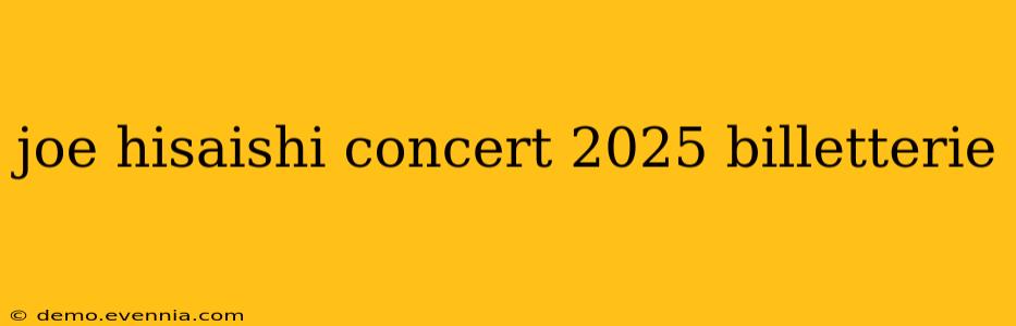 joe hisaishi concert 2025 billetterie