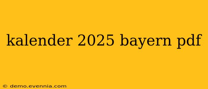 kalender 2025 bayern pdf