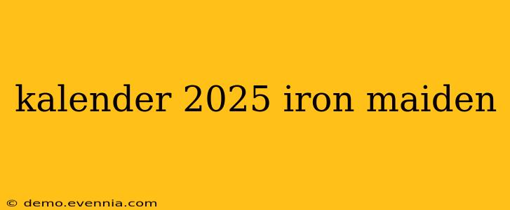 kalender 2025 iron maiden