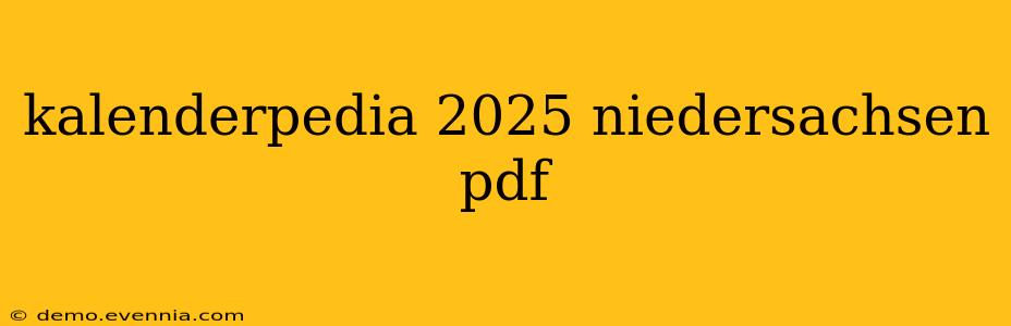 kalenderpedia 2025 niedersachsen pdf