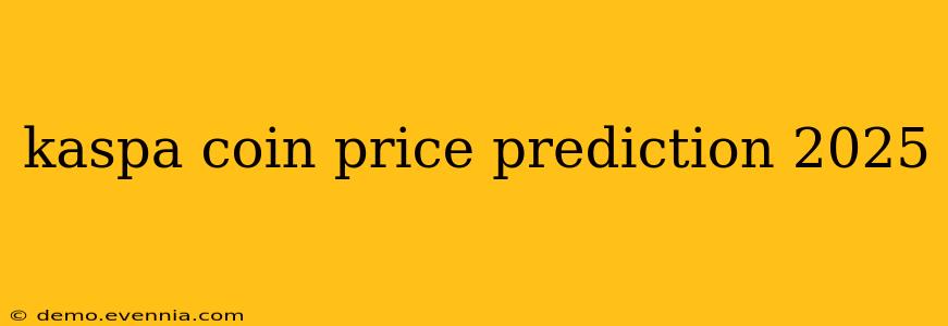 kaspa coin price prediction 2025