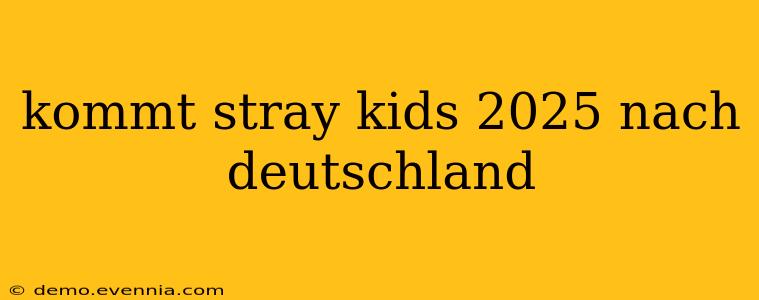 kommt stray kids 2025 nach deutschland