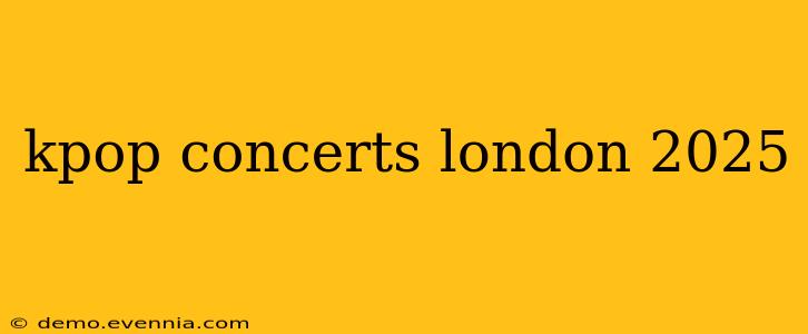 kpop concerts london 2025