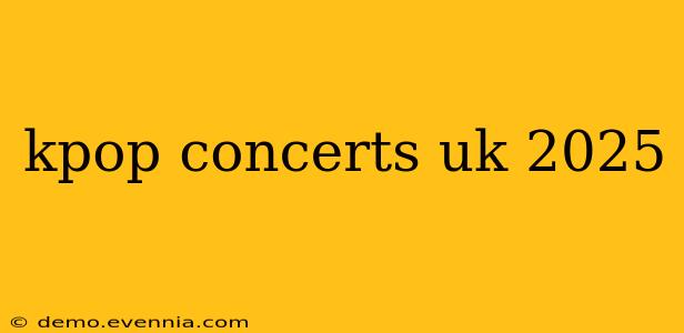 kpop concerts uk 2025