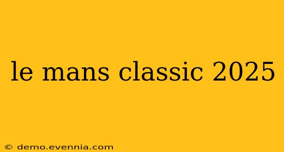 le mans classic 2025