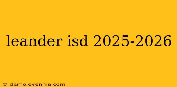 leander isd 2025-2026