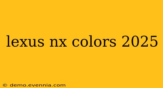 lexus nx colors 2025