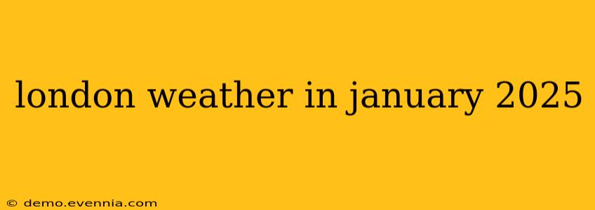 london weather in january 2025